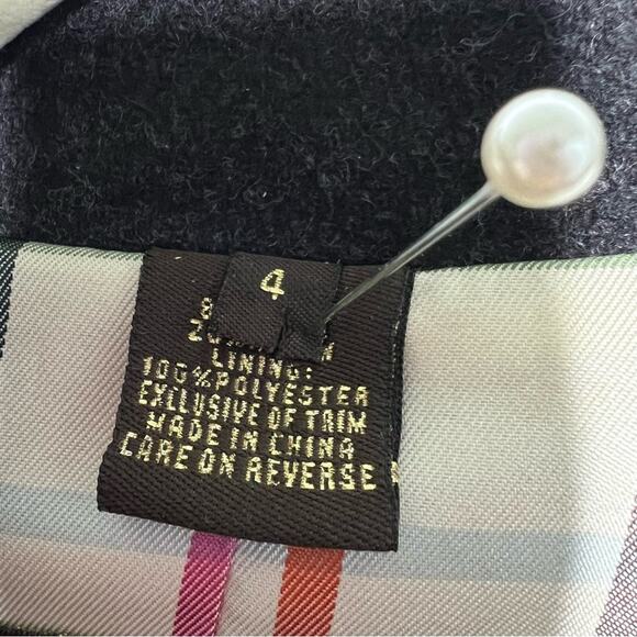 COACH 1941 Grey PeaCoat Wool Blend Size Medium - Picture 9 of 14